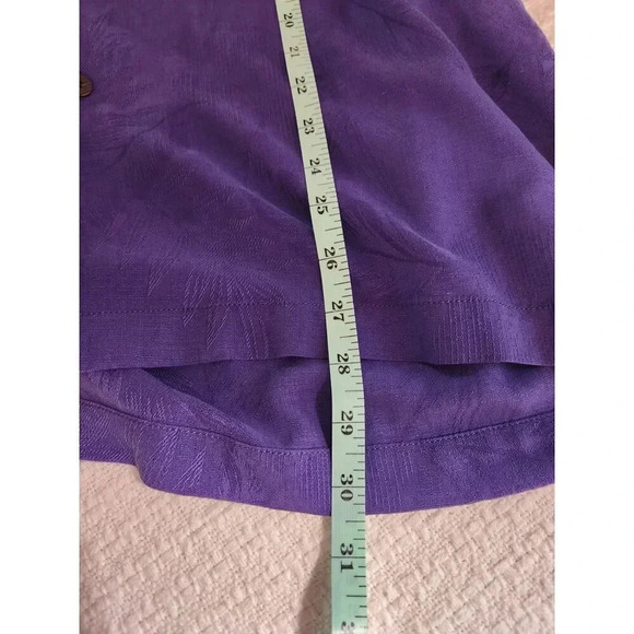 Tommy Bahama 100% Silk Tropical Textured Button Down Shirt Sz L - Picture 8 of 10